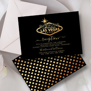 Elegant Las Vegas Destination Wedding Reception Enclosure Card