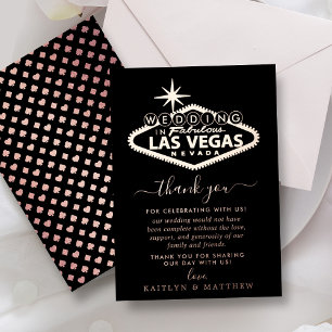 Elegant Las Vegas Destination Wedding Thank You