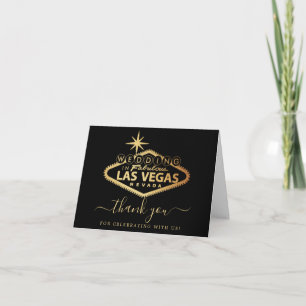 Elegant Las Vegas Destination Wedding Thank You Card