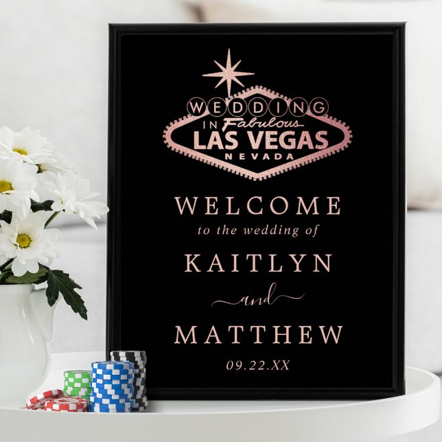Elegant Las Vegas Destination Wedding Welcome Poster (Creator Uploaded)