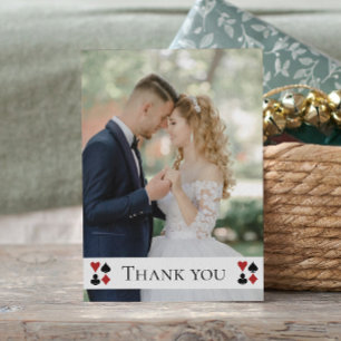 Elegant Las Vegas Wedding Thank You Photo Postcard