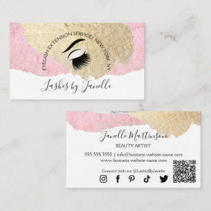 Elegant Lash Extensions Beauty Business Card