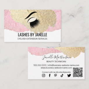 Elegant Lash Extensions Beauty Business Card