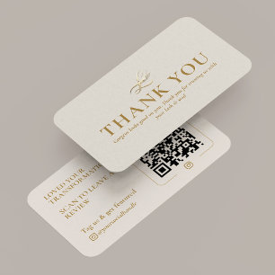 Elegant Lash Studio Artist Review Thank You Card