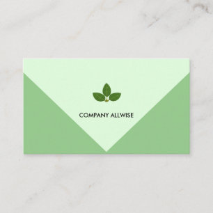 Elegant Laurel Leaves on Light Green Business Card