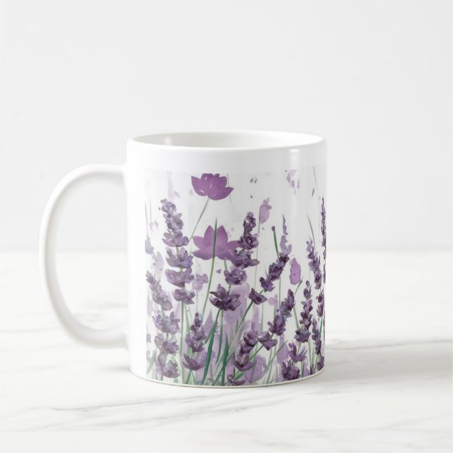 Elegant Lavane Flowers Mug  (Left)