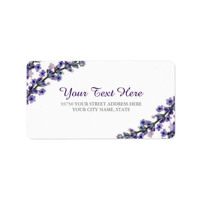 Elegant Lavender Address Labels (Front)