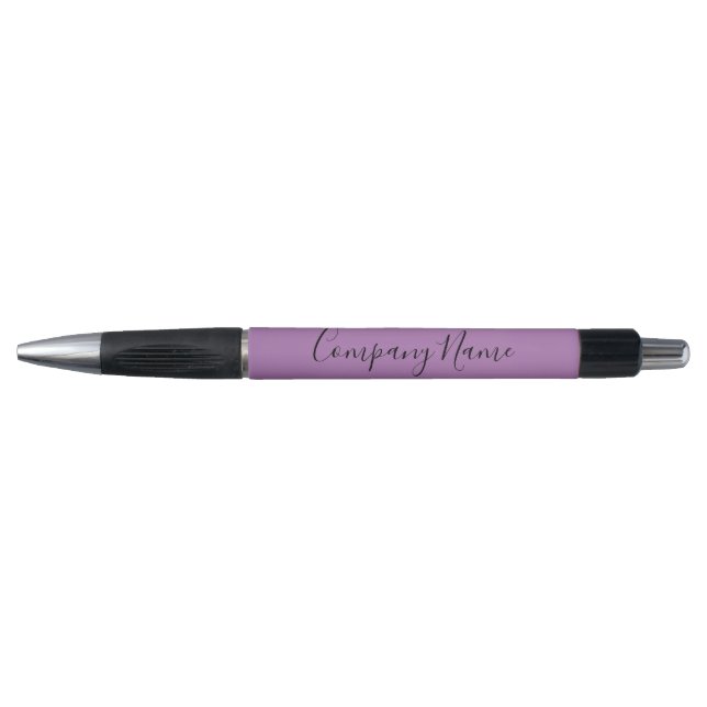 Elegant Lavender Black Script Text Company Name (Front)