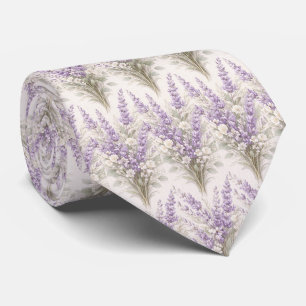 Elegant Lavender Bouquet Tie