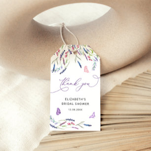 Elegant Lavender Bridal Shower Thank you Gift Tag