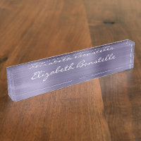 Elegant Lavender Brushed Metal Handwriting
