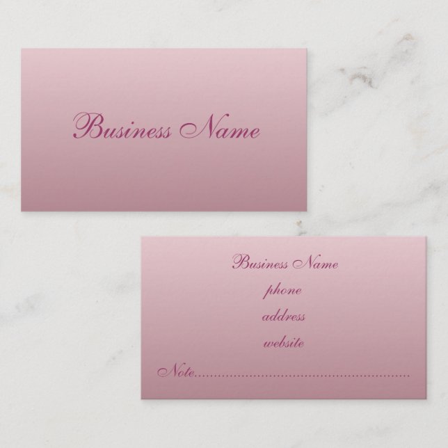 Elegant Lavender Business Card (Front/Back)
