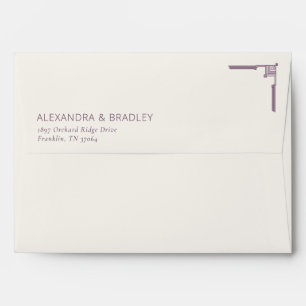 Elegant Lavender Calligraphy Envelope