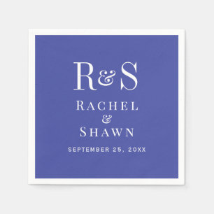 Elegant Lavender Chic Modern Monogram Wedding Napkin