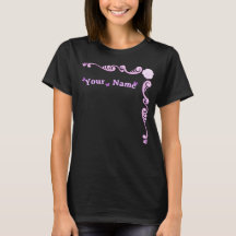 Elegant Lavender Corner Flourish Custom T-Shirt
