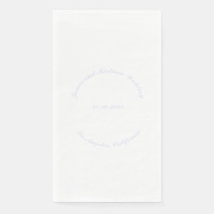 Elegant lavender custom script name date wedding napkin