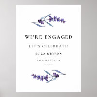 Elegant Lavender Engagement Party Welcome