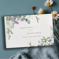 Elegant Lavender Eucalyptus Leafy Foliage Wedding