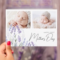 Elegant Lavender First Mother's Day 2 Photos Flat