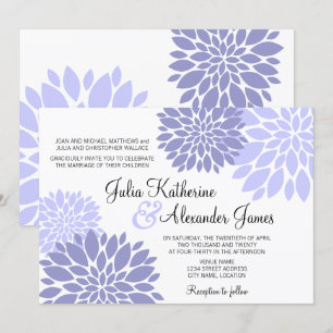 Elegant Lavender Floral Burst Wedding Invitation