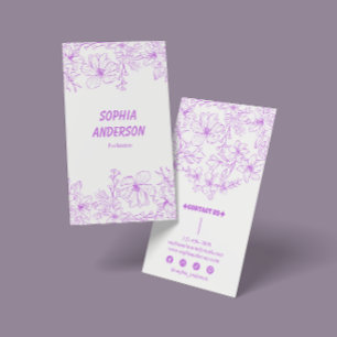 Elegant Lavender Floral Business Card