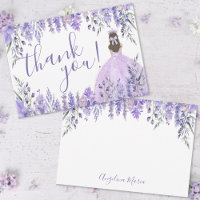 Elegant Lavender Floral Purple Quinceañera
