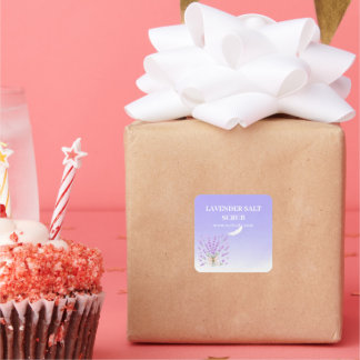 Elegant Lavender Floral Purple Summer  Square Sticker