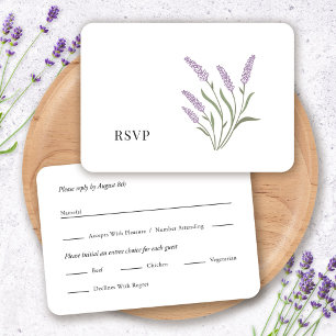 Elegant Lavender Floral RSVP Card