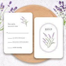 Elegant Lavender Floral RSVP Card