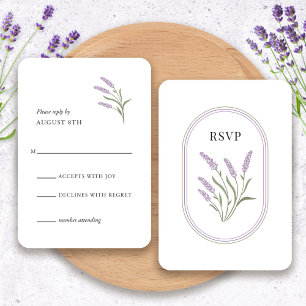 Elegant Lavender Floral RSVP Card
