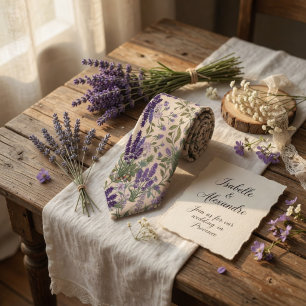 Elegant Lavender Floral Tie