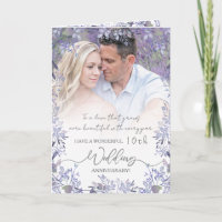 Elegant Lavender Floral Wedding Anniversary