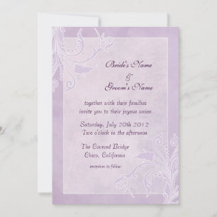 Elegant Lavender Floral Wedding Invites