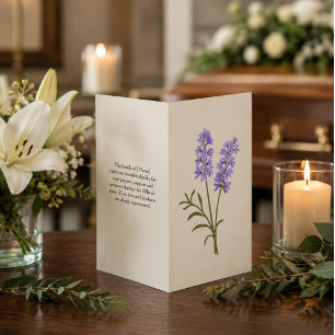 Elegant Lavender Funeral Order of Service Program