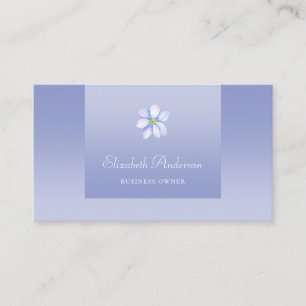 Elegant Lavender Gradient Purple Floral Logo Business Card