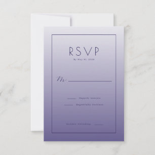 Elegant Lavender Gradient RSVP Card