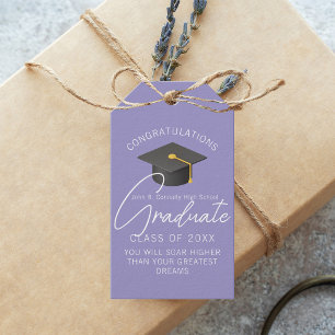 Elegant Lavender Graduate Custom Graduation Party Gift Tags