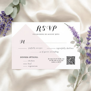 Elegant Lavender Greeny Eucalyptus Leave RSVP Card