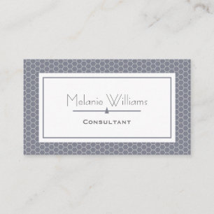 Elegant Lavender Honeycomb Professional Business Card