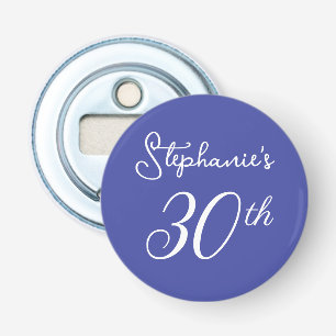 Elegant Lavender Monogram 30th Birthday Party Bottle Opener