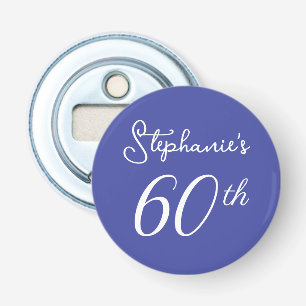 Elegant Lavender Monogram 60th Birthday Party Bottle Opener