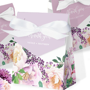 Elegant Lavender Purple Pastel Floral  Favour Box