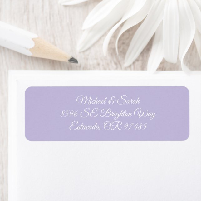 Elegant Lavender Purple Return Address (Insitu)