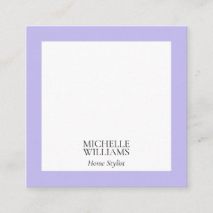 Elegant Lavender Square Business Cards