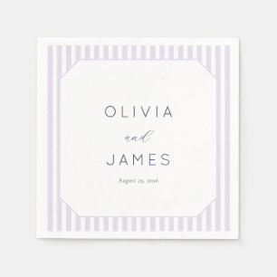 Elegant Lavender Stripes Napkin