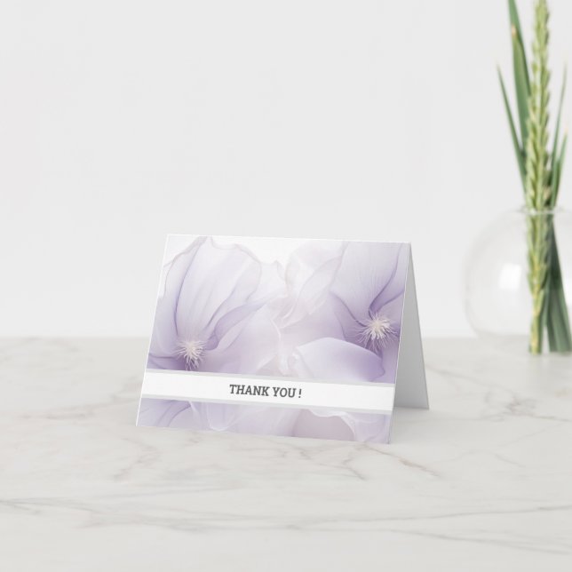 Elegant Lavender Thank You Card | Customisable  (Front)