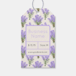 Elegant Lavender-Themed Price Tag with QR Code