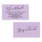 Elegant, Lavender Typography "We've Moved" Card