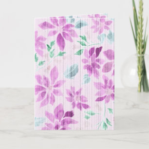 Elegant Lavender Watercolor Floral Greeting Card