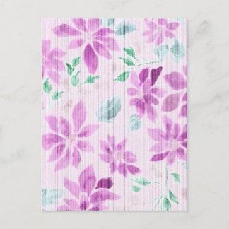 Elegant Lavender Watercolor Floral Postcard